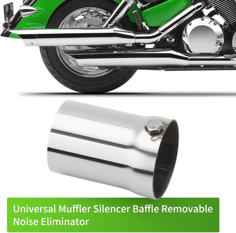 RIDLOG Motorcycle DB Killer 51mm Universal Muffler Silencer Baffle Removable Noise Eliminator Motorcycle Exhaust Pipe Muffler Fit for Yamaha Suzuki Harley Honda Kawasaki (With small wrench) - Image 3